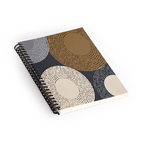 Sheila Wenzel-Ganny Minimalist Brown Circles Spiral Notebook