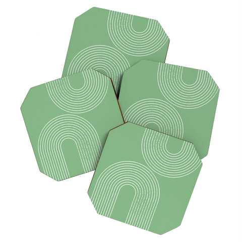 Sheila Wenzel-Ganny Mint Green Minimalist Coaster Set