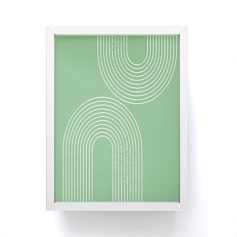 Sheila Wenzel-Ganny Mint Green Minimalist Framed Mini Art Print