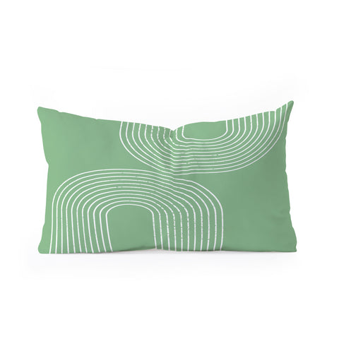Sheila Wenzel-Ganny Mint Green Minimalist Oblong Throw Pillow