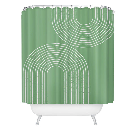Sheila Wenzel-Ganny Mint Green Minimalist Shower Curtain