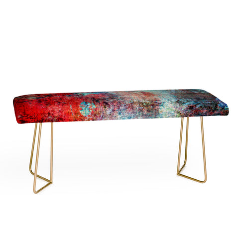 Sheila Wenzel-Ganny Modern Red Abstract Bench