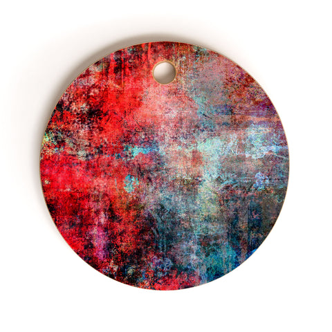 Sheila Wenzel-Ganny Modern Red Abstract Cutting Board Round