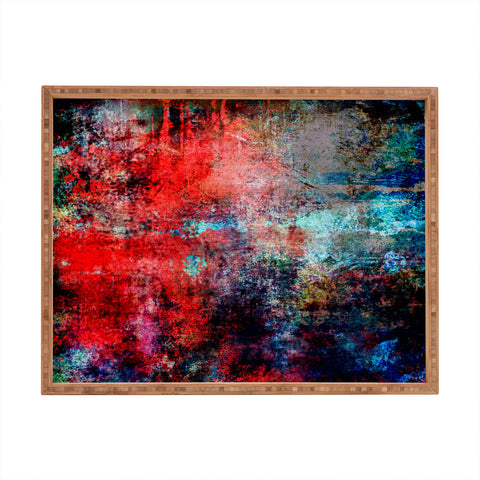 Sheila Wenzel-Ganny Modern Red Abstract Rectangular Tray