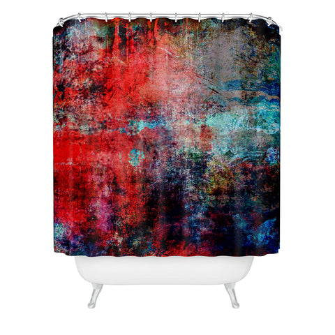 Sheila Wenzel-Ganny Modern Red Abstract Shower Curtain