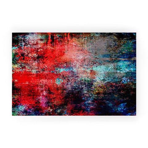 Sheila Wenzel-Ganny Modern Red Abstract Welcome Mat
