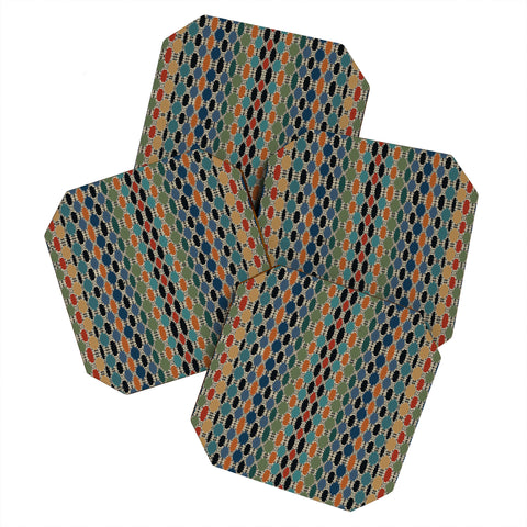 Sheila Wenzel-Ganny Moroccan Braided Abstract Coaster Set