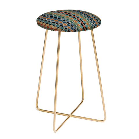 Sheila Wenzel-Ganny Moroccan Braided Abstract Counter Stool