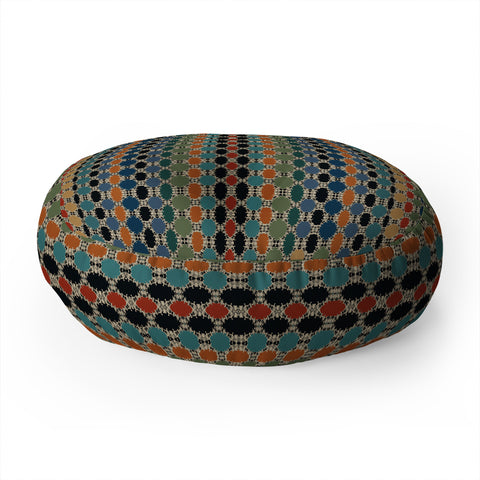 Sheila Wenzel-Ganny Moroccan Braided Abstract Floor Pillow Round