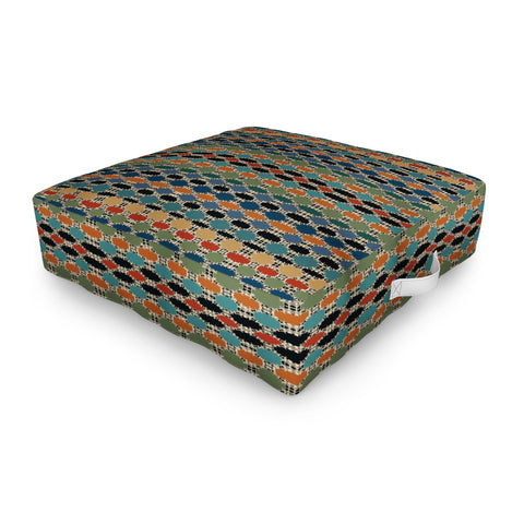 Sheila Wenzel-Ganny Moroccan Braided Abstract Outdoor Floor Cushion