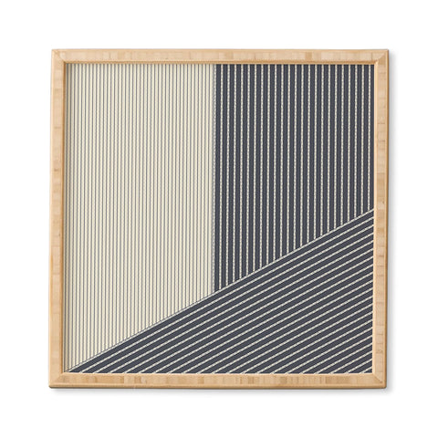 Sheila Wenzel-Ganny Mystic Grey Overlap Stripes Framed Wall Art