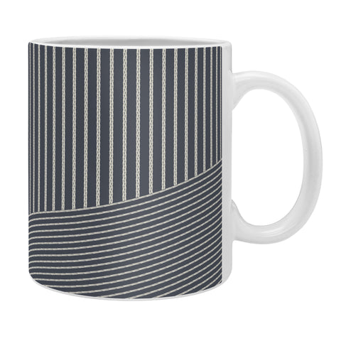 Sheila Wenzel-Ganny Mystic Grey Overlap Stripes Coffee Mug