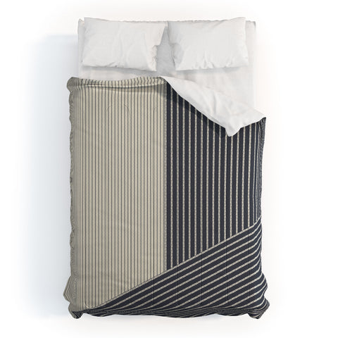 Sheila Wenzel-Ganny Mystic Grey Overlap Stripes Comforter