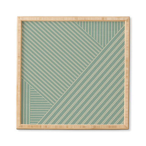 Sheila Wenzel-Ganny Overlap Linen Stripes Framed Wall Art