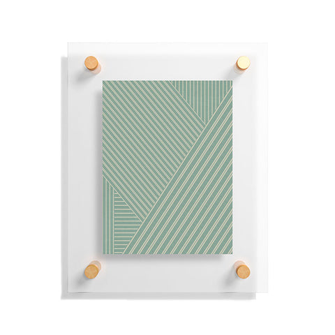Sheila Wenzel-Ganny Overlap Linen Stripes Floating Acrylic Print
