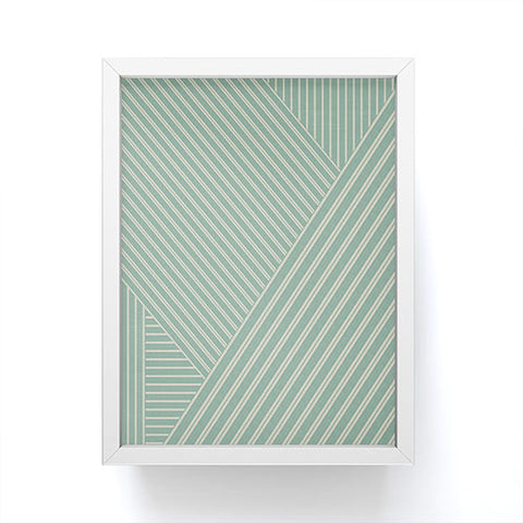 Sheila Wenzel-Ganny Overlap Linen Stripes Framed Mini Art Print