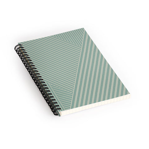 Sheila Wenzel-Ganny Overlap Linen Stripes Spiral Notebook