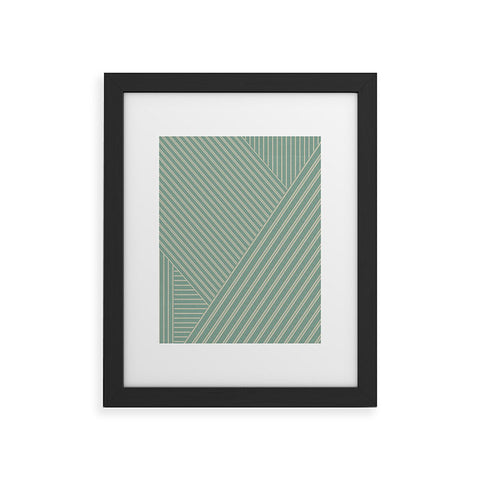 Sheila Wenzel-Ganny Overlap Linen Stripes Framed Art Print