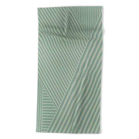 Sheila Wenzel-Ganny Overlap Linen Stripes Beach Towel