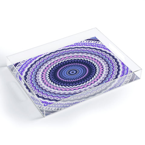 Sheila Wenzel-Ganny Pantone Purple Blue Mandala Acrylic Tray
