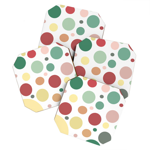 Sheila Wenzel-Ganny Pastel Circle Pattern Coaster Set
