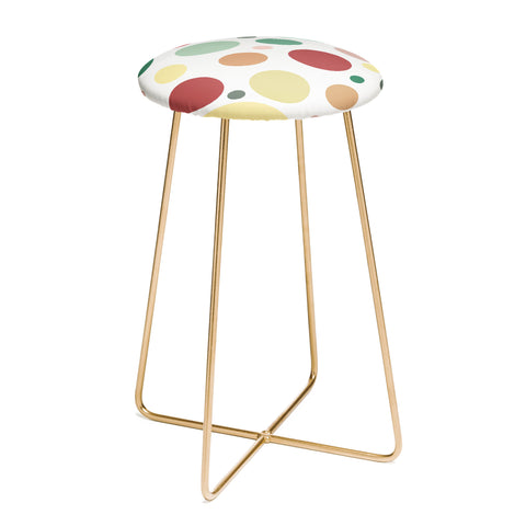 Sheila Wenzel-Ganny Pastel Circle Pattern Counter Stool