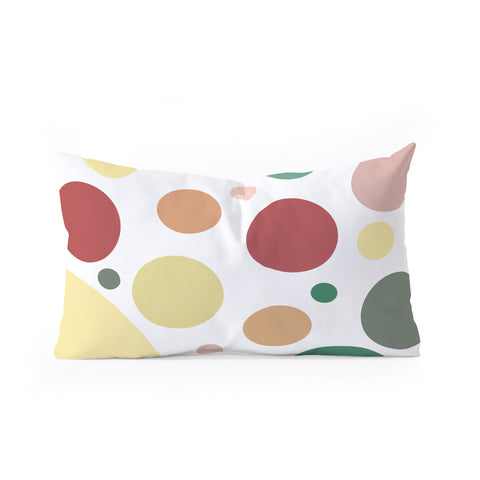 Sheila Wenzel-Ganny Pastel Circle Pattern Oblong Throw Pillow
