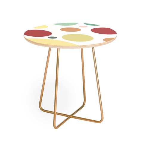 Sheila Wenzel-Ganny Pastel Circle Pattern Round Side Table