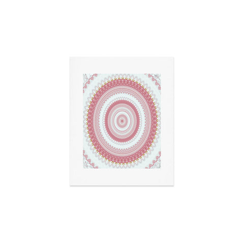 Sheila Wenzel-Ganny Pink Glitter Stone Mandala Art Print