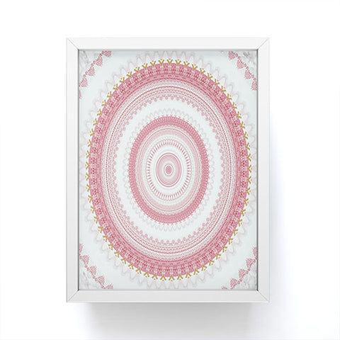 Sheila Wenzel-Ganny Pink Glitter Stone Mandala Framed Mini Art Print