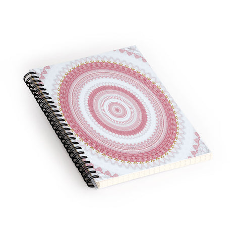 Sheila Wenzel-Ganny Pink Glitter Stone Mandala Spiral Notebook