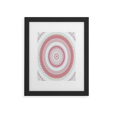 Sheila Wenzel-Ganny Pink Glitter Stone Mandala Framed Art Print