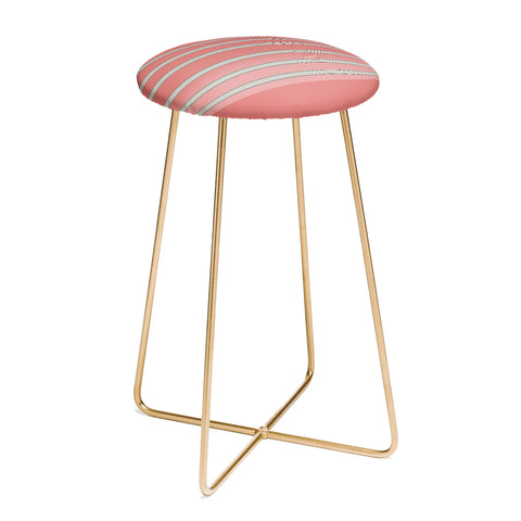 Sheila Wenzel-Ganny Pink Ombre Stripes Counter Stool