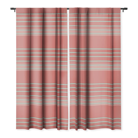 Sheila Wenzel-Ganny Pink Ombre Stripes Blackout Window Curtain