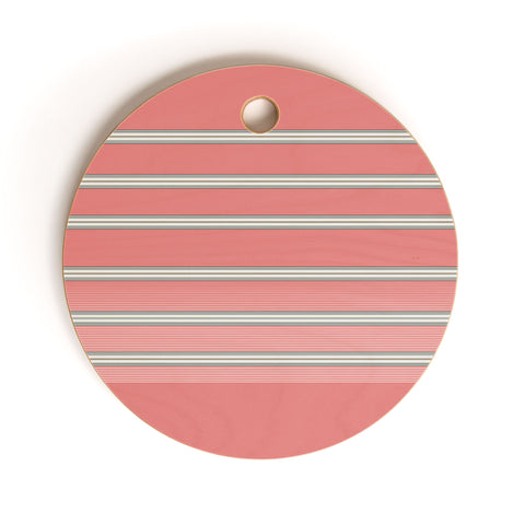 Sheila Wenzel-Ganny Pink Ombre Stripes Cutting Board Round
