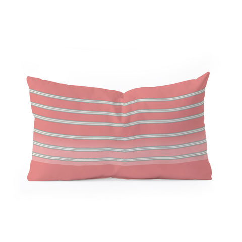 Sheila Wenzel-Ganny Pink Ombre Stripes Oblong Throw Pillow