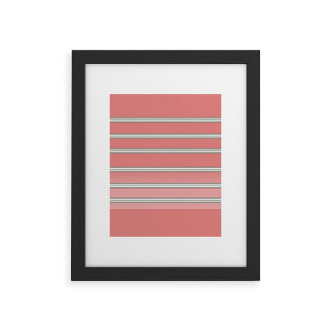 Sheila Wenzel-Ganny Pink Ombre Stripes Framed Art Print