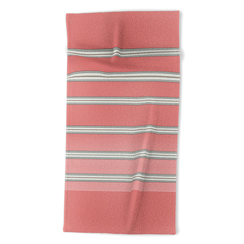 Sheila Wenzel-Ganny Pink Ombre Stripes Beach Towel