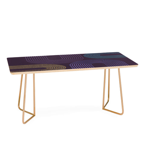 Sheila Wenzel-Ganny Purple Chalk Abstract Coffee Table