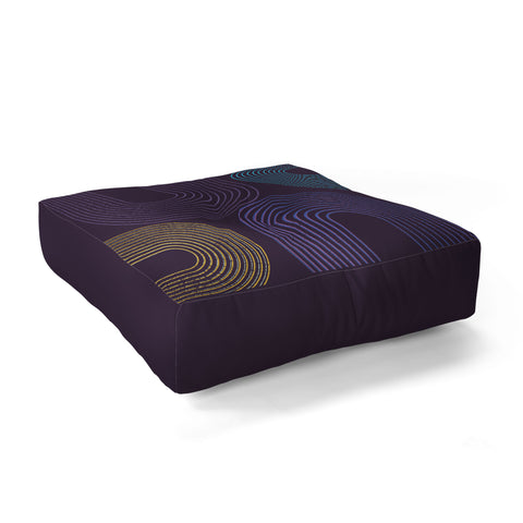 Sheila Wenzel-Ganny Purple Chalk Abstract Floor Pillow Square