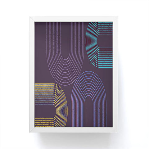 Sheila Wenzel-Ganny Purple Chalk Abstract Framed Mini Art Print
