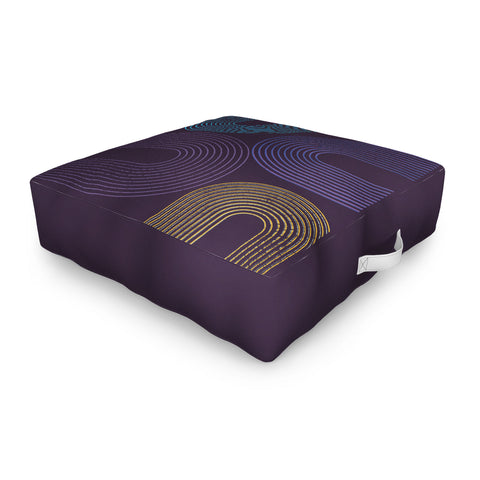 Sheila Wenzel-Ganny Purple Chalk Abstract Outdoor Floor Cushion