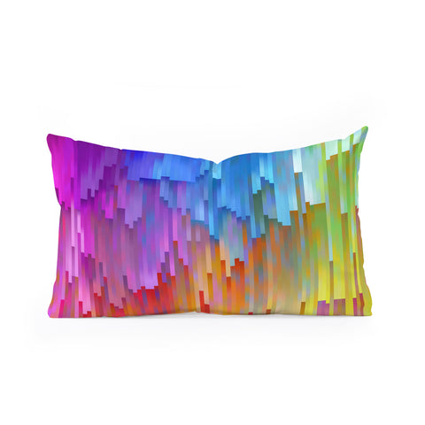 Sheila Wenzel-Ganny Rainbow Cascade Oblong Throw Pillow