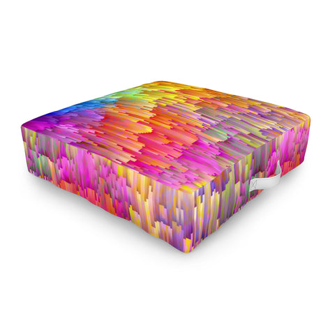 Sheila Wenzel-Ganny Rainbow Cascade Outdoor Floor Cushion