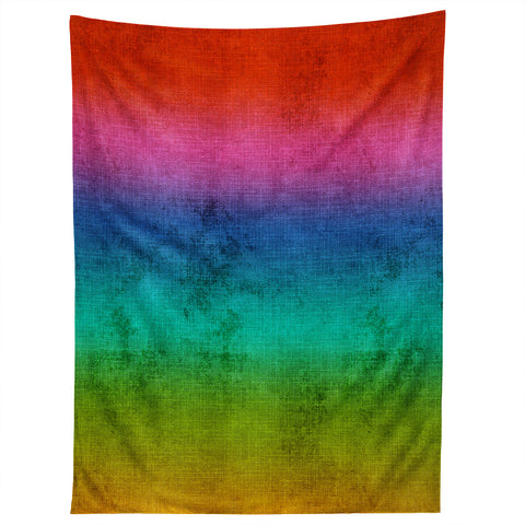 Sheila Wenzel-Ganny Rainbow Linen Abstract Tapestry