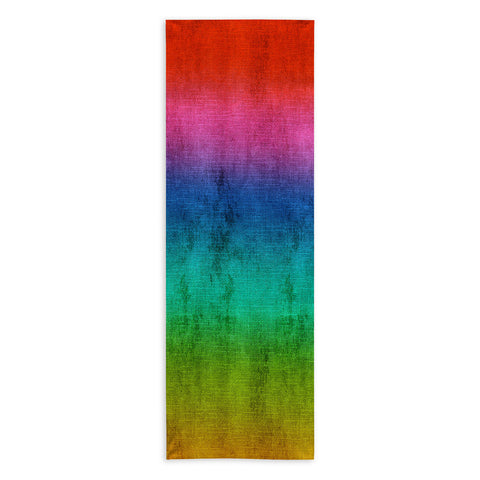 Sheila Wenzel-Ganny Rainbow Linen Abstract Yoga Towel
