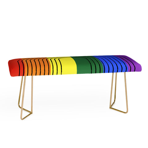 Sheila Wenzel-Ganny Rainbow Love Bench