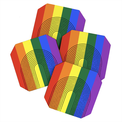 Sheila Wenzel-Ganny Rainbow Love Coaster Set
