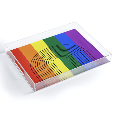 Sheila Wenzel-Ganny Rainbow Love Acrylic Tray