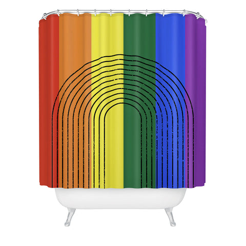 Sheila Wenzel-Ganny Rainbow Love Shower Curtain